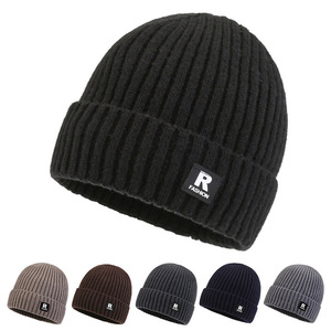 Winter Knitted Hat Cashmere Fleece Lined Warm Men's Beanie Windproof Outdoor Sports Accessory - Product Image 4