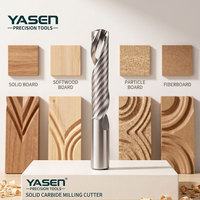 Fraise monobloc en carbure monobloc à faible évacuation de copeaux, conception à faible force, pour centre d'usinage haute vitesse, pour panneaux de bois tendres, OEM ODM