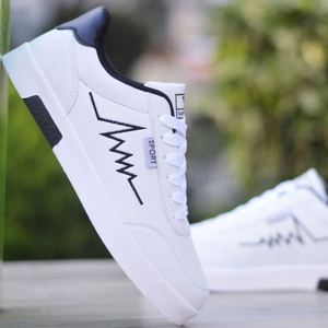 Chaussures de course à enfiler pour hommes, style coréen tendance, motif floral, décontractées pour adolescents, doublure en cuir véritable, printemps, été, hiver - Product Image 3
