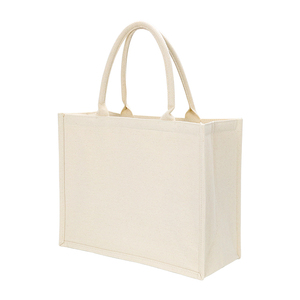 Sacs fourre-tout en <span class=keywords><strong>toile</strong></span> unie pour femmes, 100% coton, personnalisés, robustes, avec poignées, sac de plage avec logo personnalisé, motif de lettres - Product Image 1