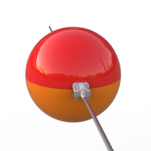Sphère de signalisation aérienne pour lignes de transmission d'électricité, fil électrique aérien, rouge, orange, blanc, boule de marquage aérien, verre Linterk - Product Image 4