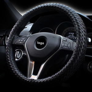 Kit de cubiertas tejidas <span class=keywords><strong>para</strong></span> <span class=keywords><strong>volante</strong></span> de coche, Kit de fundas de cuero <span class=keywords><strong>para</strong></span> <span class=keywords><strong>volante</strong></span> de coche, accesorios <span class=keywords><strong>para</strong></span> hombre - Product Image 1