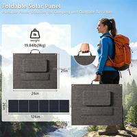 ALECTER Panneau Solaire Monocristallin Pliable 400W, Haute Efficacité 23%, Étanche IP65, Noir, pour Camping et Station d'Énergie Autonome 1