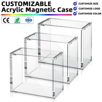 Boîte magnétique moderne personnalisée en acrylique avec design portable et fermeture magnétique – Coffret cadeau pour collectionneurs de cartes