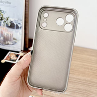 Étui personnalisable antichoc en similicuir magnétique avec texture Aramid pour iPhone 18 17 Pro Max, anneau métallique, 6 couleurs