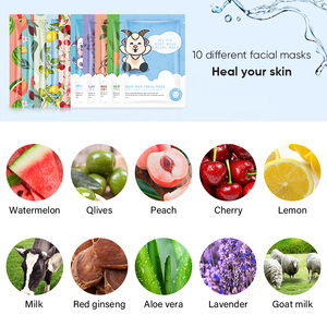 Mặt Nạ Cây Ăn Quả Nhãn Hiệu Riêng Mặt Nạ 10 Hương Vị Mặt Nạ Chống Lão Hóa Trị Mụn Dưỡng Ẩm Làm Trắng Da Mặt - Product Image 5