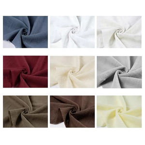 कम मोक सस्ते मुफ्त नमूना बुने पर्यावरण के अनुकूल सादे 150gsm नरम सफेद 100% लिनन कपास मिश्रण कपड़े लड़कियों और लड़कों के परिधान के लिए कपड़े - Product Image 3