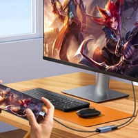 SAMZHE Adaptador de Cable Tipo-C Macho a DP1.4 HD 8K/60Hz, Cable Thunderbolt 4/5 para Proyector, iPhone, iPad, Monitor Externo