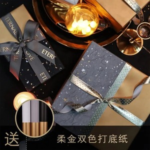 Custom Disposable Double-Sided Silicone Coated Tissue Paper Roll 80GSM Gold Foil Speckled Black Gray Pink White Packaging - Product Image 4