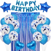 27Pcs Rose Or Fête D'anniversaire Fournitures Ensemble Joyeux Anniversaire Bannière Feuille Étoile Coeur Ballons 16 pouces Joyeux Anniversaire Ballon Ensemble