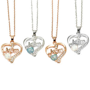 Collares con colgante de corazón para mujer, regalos del Día de la Madre para mamá, <span class=keywords><strong>abuela</strong></span>, esposa de parte de su hija o hijo, <span class=keywords><strong>te</strong></span> <span class=keywords><strong>amo</strong></span> mamá - Product Image 1