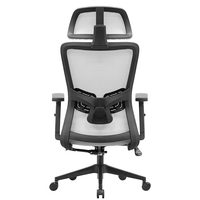 Chaise de bureau ergonomique D86, chaise d'ordinateur avec accoudoirs réglables en hauteur