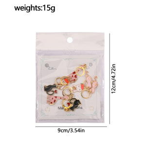 Marcadores de Puntos de Ganchillo con Diseño de Animales Adorables, Abalorios de Aleación Esmaltada, Clips de Bloqueo para Tejer, Accesorios DIY para Contador de Hileras - Product Image 5