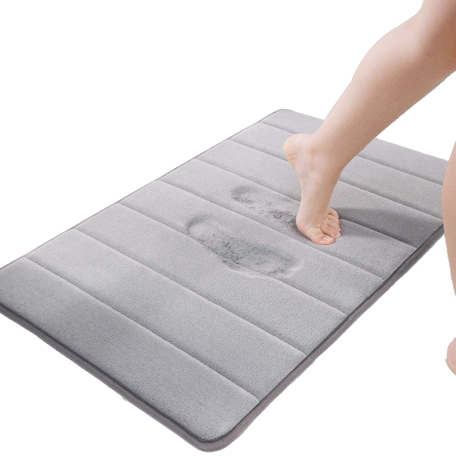 Amazon Best Seller Flannel Non Slip Ultra Absorbent Memory Foam Bath Mat for bathroom use