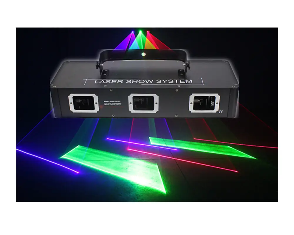 Dj disco lights 2022 3 yeux/tunnels/trous effet 3d rgb laser d'animation couleur