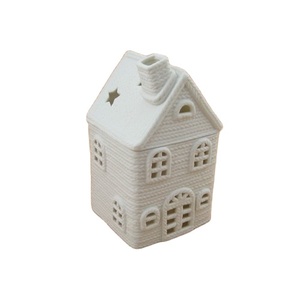 Porte-bougie en céramique de Noël, lanterne en <span class=keywords><strong>porcelaine</strong></span> blanche, décoration de la <span class=keywords><strong>maison</strong></span>, centre de table - Product Image 3