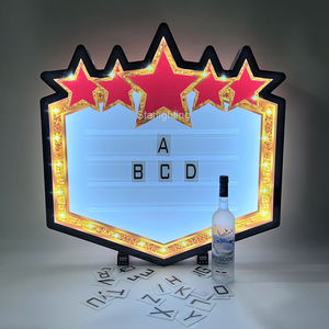 OEM Custom grandi dimensioni stelle LED lettere bordo bottiglia presentatore glorificatore servizio <span class=keywords><strong>VIP</strong></span> tendone segno scatola luminosa per bar discoteca - Product Image 1