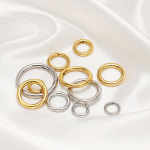 Kancing Gesper Pegas Bulat Lapis Emas 18k Baja Anti Karat Grosir untuk Pembuatan Perhiasan Kalung Gelang Aksesoris Perhiasan - Product Image 1