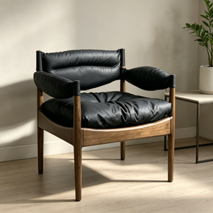 Fauteuil à bascule traditionnel de luxe <span class=keywords><strong>Letao</strong></span> Tao en cuir ciré, rembourré et recouvert de tissu, surdimensionné et confortable, pour la maison - Product Image 3