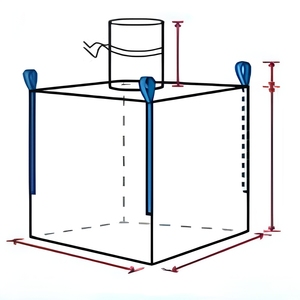 Sacos Jumbo Super Sacks, Bolsas a Granel de PP Tejido Resistentes, FIBC, de 500-2000 kg para Envasado de Cemento y Construcción - Product Image 6