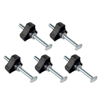 Kit de boulons à molette M8 pour rail en T, boulons à fente en T de 4 pouces avec rondelles, accessoires pour rail en T pour gabarits et fixations de menuiserie