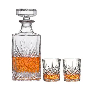 Luxury lead-free delicate glasses decanter set whiskey decanter gift sets whisky decanter set