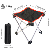 Chaise de jardin pliable en aluminium Goodwin, mini tabouret pliant portable pour l'extérieur