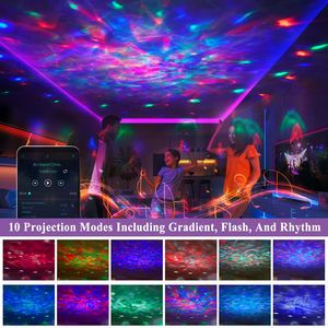 Lampu meja Led nirkabel Dekorasi Rumah, lampu meja Led samping tempat tidur, proyektor RGB nirkabel, lampu meja isi ulang daya USB, Speaker Musik - Product Image 3