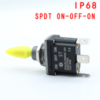 Interrupteur à bascule SPST DPST 15A 250VAC On-off/on-on/on-off-on 3 positions 6 broches, interrupteur momentané DPDT en bakélite, instruments IP68