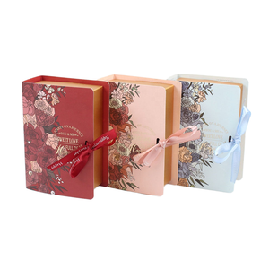 Cajas <span class=keywords><strong>de</strong></span> Cartón con Forma <span class=keywords><strong>de</strong></span> <span class=keywords><strong>Libro</strong></span> Hechas a Mano con Cinta <span class=keywords><strong>de</strong></span> Flores, Cierre Magnético, Logotipo Personalizado para Decoración <span class=keywords><strong>de</strong></span> Bodas, Fiestas, Comida - Product Image 1