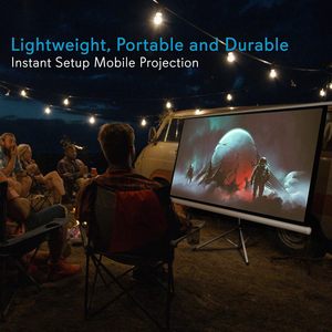 Écran de projecteur portable avec trépied léger, écran de <span class=keywords><strong>projection</strong></span> mobile à configuration facile, <span class=keywords><strong>tissu</strong></span> <span class=keywords><strong>blanc</strong></span> - Product Image 5