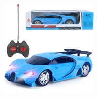 Coche de simulación de plástico de aleación de aluminio 1/22 para niños al por mayor modelo de coche de iluminación de cuatro vías juguete para niño 2,4G coche deportivo con Control remoto