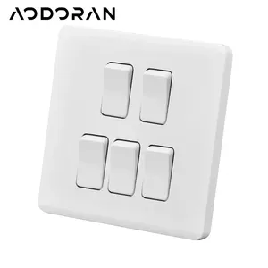 Economical Custom Design 5 Gang 1way/2way Electrical Accessories Switch Socket Wall switches