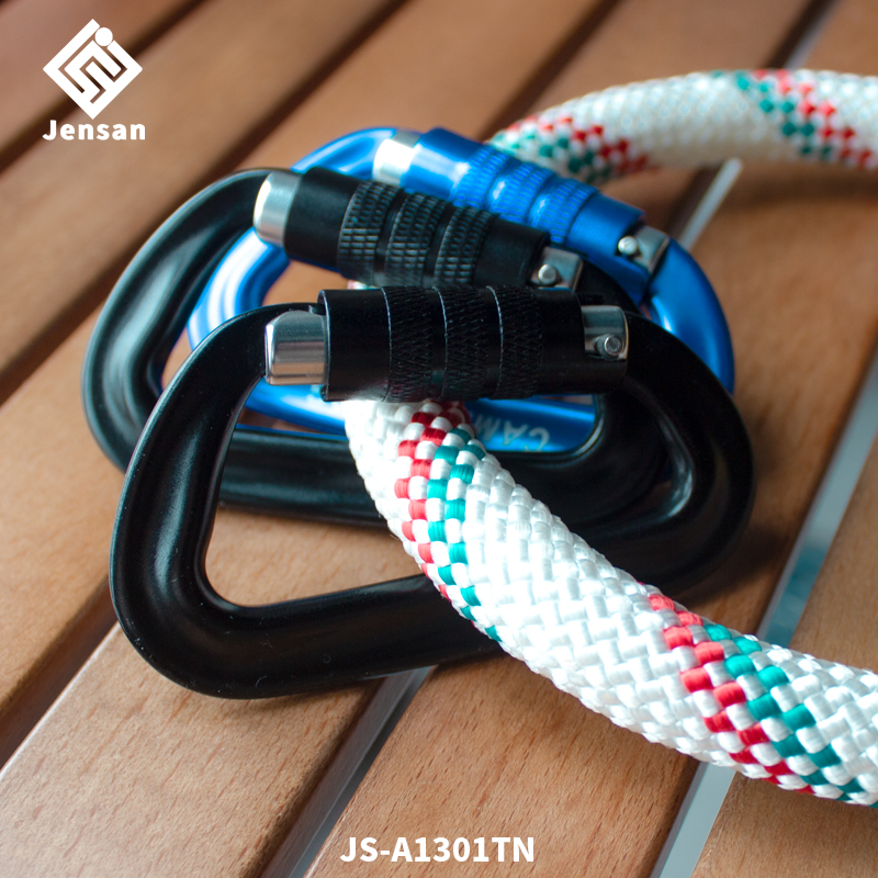 Карабин JENSAN из алюминиевого сплава, маленький Безопасный зажим с логотипом, для кемпинга, походов, отдыха на открытом воздухе, оптовая продажа