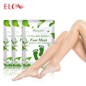 Baby Feet Skin Tea Tree Mint Exfoliating Foot Mask Natural Strong Moisturizing Peeling Off Dead Skin Tender Soothing Daily Use
