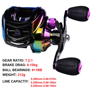 Horizon 9 + 1BB-carrete de Pesca de agua salada, bobina de Pesca de alta velocidad, carretes de fundición para Baitcasting con sistema de freno magnético - Product Image 4