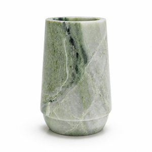 Apple Green Marble Bathroom Accessories Set, Natural <b>Light</b> Green Stone Soap Dispenser - Product Image 6