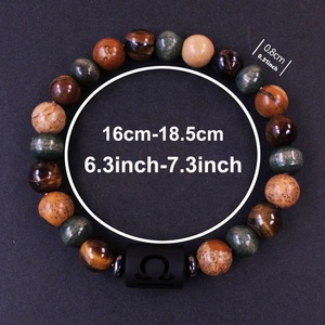 Pulsera de los Doce Signos del Zodiaco, Unisex, para Parejas, Hecha a Mano <span class=keywords><strong>con</strong></span> Cuentas de Ojo de Tigre, Tauro, Capricornio, <span class=keywords><strong>Escorpio</strong></span> - Product Image 3
