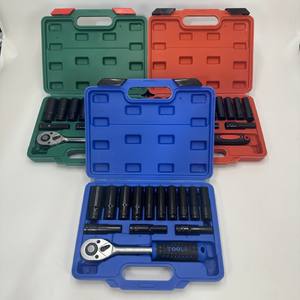 Jeu de douilles pneumatiques à électrophorèse de 14 pièces, clés à cliquet, jeu d'outils à main en CRV pour la réparation automobile, support OEM personnalisable - Product Image 2