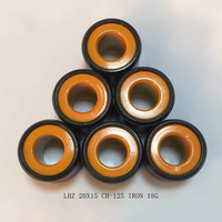 CH-125 disesuaikan 20*15mm 18g besi cat kuning Set katrol Variator untuk motor skuter Roller kondisi baru PCX KWN