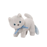 Peluche chat de simulation mignon, jouet en peluche chaton doux, poupée en coton PP, animaux en peluche, cadeau d'anniversaire pour enfants, vente en gros