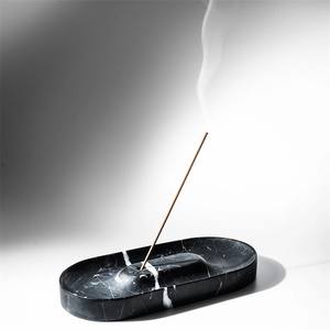 Bastoncini di incenso in marmo moderno verde indiano bruciatore di incenso per incenso e fragranza domestica prodotto meditazione Zen decoro - Product Image 5