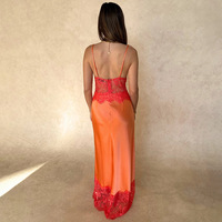 Robe de soirée élégante et sexy en dentelle diamantée, patchwork ajouré, bretelles spaghetti, longueur thé, silhouette crayon, séchage rapide, idéale pour l'été