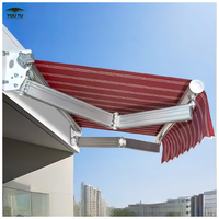Auvent personnalisable pour boutiques, toile d'ombrage verte, filet horizontal, auvent pliable pour façade de magasin, pare-sole