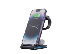 Nouveaux produits de vente chaude 4 en 1 chargeur sans fil magnétique pliable 15W chargeur rapide Usine en gros pour apple samsung
