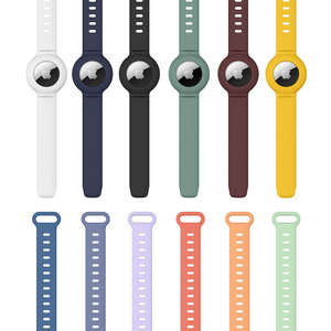 Bracelet de montre en silicone souple au prix d'usine pour Airtags, sangle anti-rayures, étui de protection en silicone pour <span class=keywords><strong>Airtag</strong></span> - Product Image 1