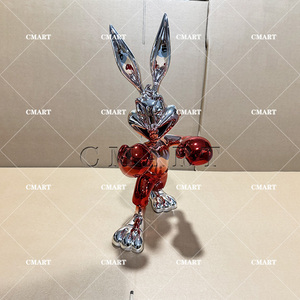 Escultura de Bugs Bunny Boxeador - Resina/Fibra de Vidrio Pintada a Mano, Tamaño Personalizable, Tema de Amor, Decoración para el Hogar - Product Image 2