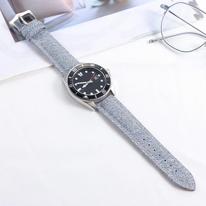 Correa de reloj Upro Premium híbrida de lona y cuero, 18mm 20mm 22mm, impermeable, de mezclilla, duradera, deportiva - Product Image 5