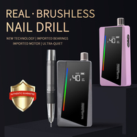 Machine à ongles professionnelle, moteur sans balais, 40000 tr/min, 65 W, lime à ongles électrique rechargeable pour salon de manucure, OEM