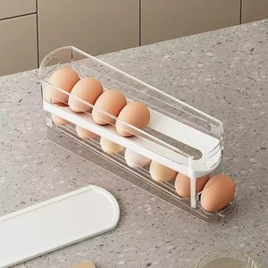 Bilayer Automatic Rolling <b>Egg</b> <b>Storage</b> Box Ladder Style Refrigerator <b>Egg</b> Dispenser Organizer Holder for Efficient <b>Egg</b> Management - Product Image 2